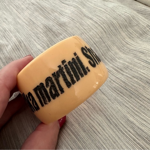 VINTAGE JKC 🍸”Vodka Martini, Shaken, not Stirred” James Bond 007 Cuff Bangle - Picture 9 of 10